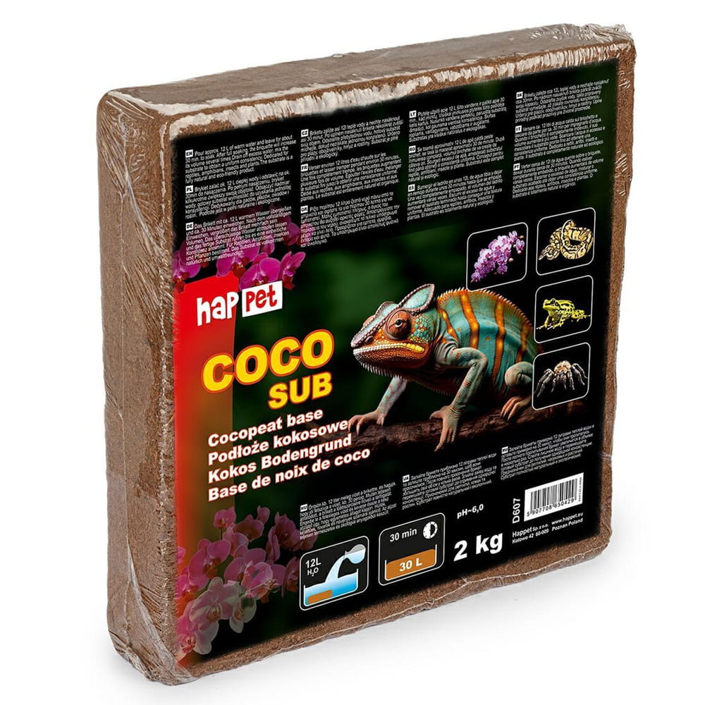 Happet Podłoże kokosowe do terrarium - torf 2kg / 16L